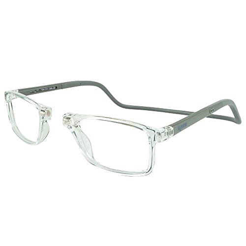 Clic Magnetic Reading Glasses for Men or Women, Soft Foldable Band, Computer Readers, Barat (S-XL)