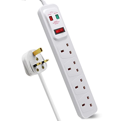 EXTRASTAR Universal Extension Lead, 4 Way, 1M