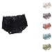 Comfortable Cotton Underwear for Women Lace Trim Cute High Waisted Panties Stretch Patchwork Ladies Cheeky Briefs