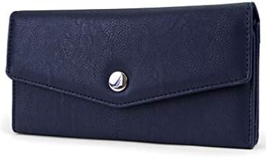 Nautica Money Manager RFID Women’s Wallet Clutch Organizer (Indigo Buff)