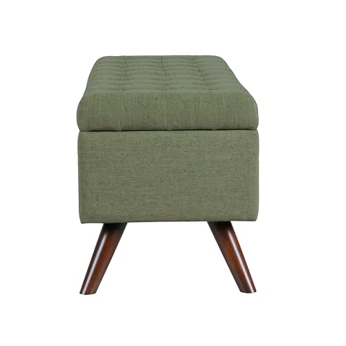HomePop Modern Storage Bench, Green Large