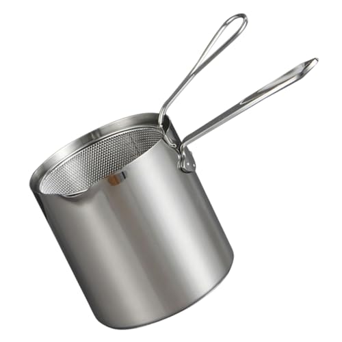 Hemobllo Japanese Cooking Appliances Deep Fryer Basket Stainless Steel Deep Frying Pot Kitchen Appliances for Cooking Fry Pan Basket