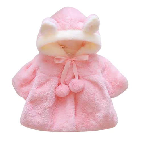 RUP Baby Girls Solid Regular Jacket (2897_Baby Pink And White_12 Months-24 Months)