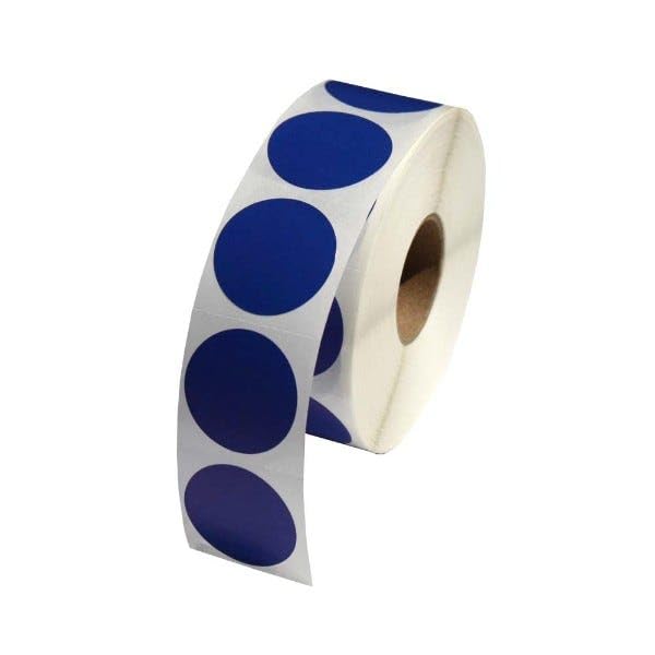 LabelValue.com | Dark Blue Round Color Coding Inventory Labeling Dot Labels/Stickers - 1 Inch Round Labels 1000 Stickers Per Roll