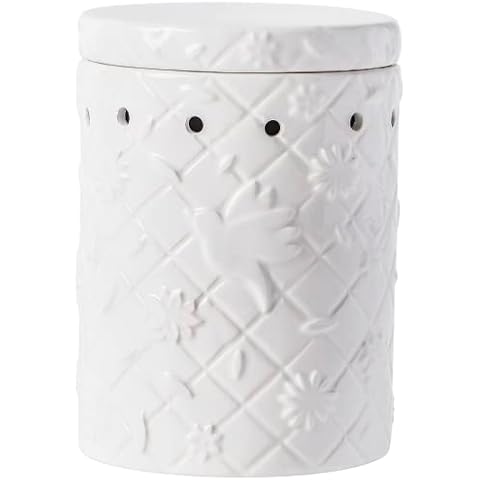 TAWCHES Birds In The Leaves Ceramic Garlic Keepper Garlic Holder Countertop Garlic Storage Container Garlic Container Garlic Canister Storage Garlic Keeper For Counter Cover