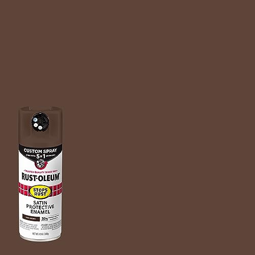 Image of Rust-Oleum Stops Rust Custom 5-in-1 Spray Paint, Satin Dark Brown