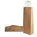 Florio Carta - Shopper per Bottiglie di Vino Colore Avana | 25 Pezzi | Carta da 100 gr.| Dimensioni: 14x09x40 cm | Manico in Carta Ritorta Colorata