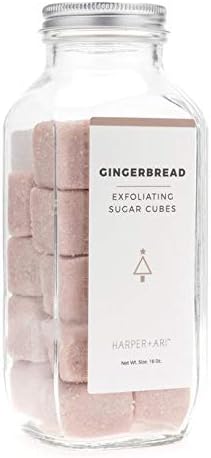Harper + Ari Exfoliating Sugar Cubes —- Limited Edition Holiday Scrub Collection (16 oz) Gingerbread