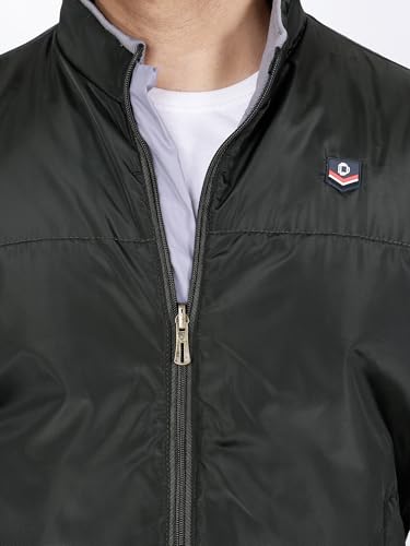 Image of Dollar Full Sleeves Bomber Jacket for Men | TPU Men's Standing Collar Lightweight Winter Jacket, Regular Fit