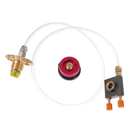 HANABASS Gas Tank Head Adapter for Camping Stove Inflation Valve Propane Tank Refill Converter Random Color