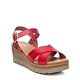 Suela antideslizante XTI 45178, Sandalias con cuña Mujer, Rojo, 37 EU