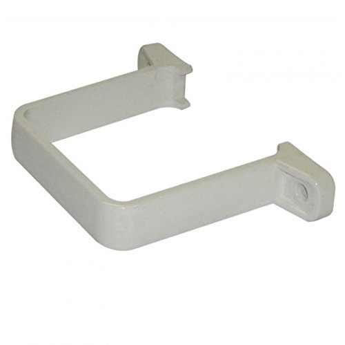 FLOPLAST 65mm Square Flush Down Pipe Clip - White - Bag of 2