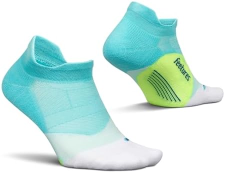Feetures Elite Light Cushion No Show Tab Athletic Ankle Socks - Sport Sock with Targeted Compression