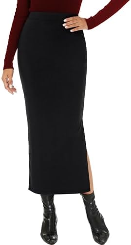 Women Fall Long Pencil Slit Tummy Control Elastic High Waist Body...