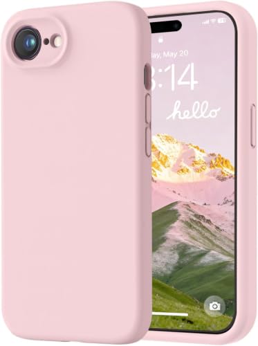 Image of LOVE 3000 Designed for iPhone 16e /17e Case, Premium Silicone with [Soft Anti-Scratch Microfiber Lining] Shockproof Protective Phone Case for Men Women Girls 6.1 inch, Chalk Pink