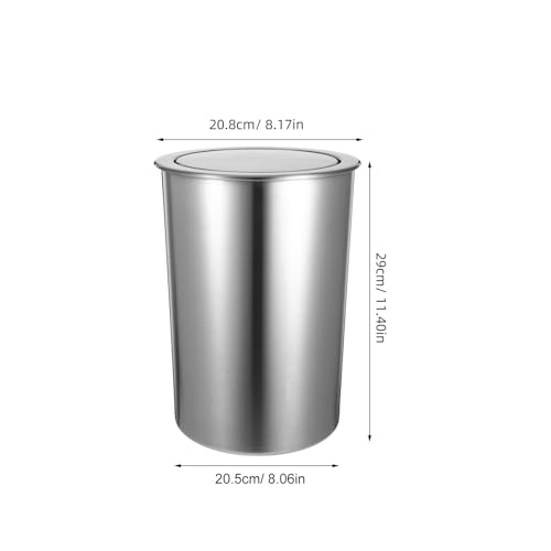 Caneca de basura redonda empotrada de acero inoxidable Beaupretty miniatura 2
