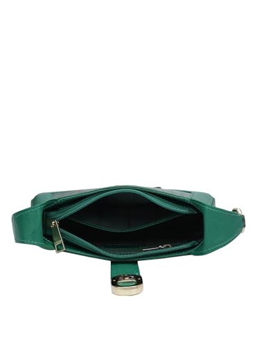 Image of Da Milano Women's Leather Sling Bag - Green