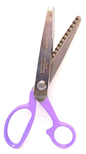 Image of Shalimar Brand 8 inch Inches Professional Zig Zag Scissor for Cloth Fabric Cutting and Tailoring Work, Mild Steel, Ergonomic Grips,Ultra-Sharp, Pinking Shears for Sewing, Craft, Dressmaking, Fabrics Art and Craft (Rubber Coated)