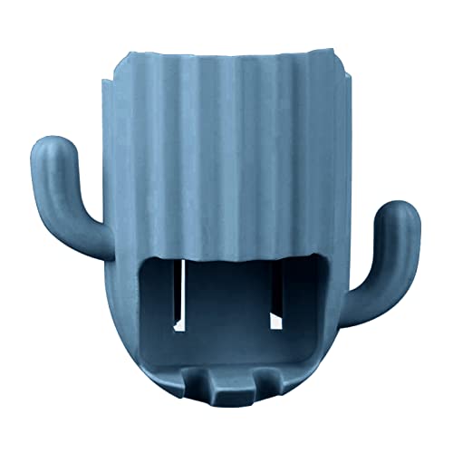 DRAGONRUN Wall Cactus Toothpaste Toothbrush Holder Draining Organization Rack for Children Girl Boys Bathroom Storage Supplies, Blue