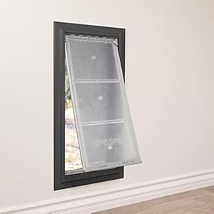 Endura Flap E2 Pet Door for Partitions in Black | Power-Environment friendly Single Flap Design for Wall Installations | All-Climate Safety with Insulating Twin-Layer Flap | Black, Small, Single Flap