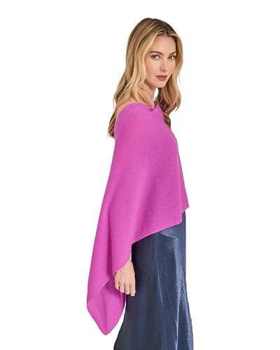 Image of CLAUDIA NICHOLE Womens 100% Cashmere Dress Topper - Cashmere Poncho Wrap