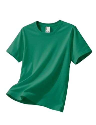 PATPAT Boys Green T Shirt Size 15-16 Cotton Crewneck Short Sleeve Basic Tees Green Shirts for Boy Teen Boys Clothes