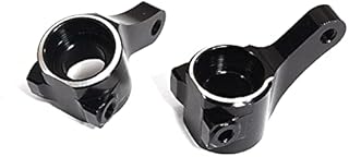 Integy RC Model T8675BLACK Billet Machined Steering Knuckles for Traxxas 1/10 Slash 2WD