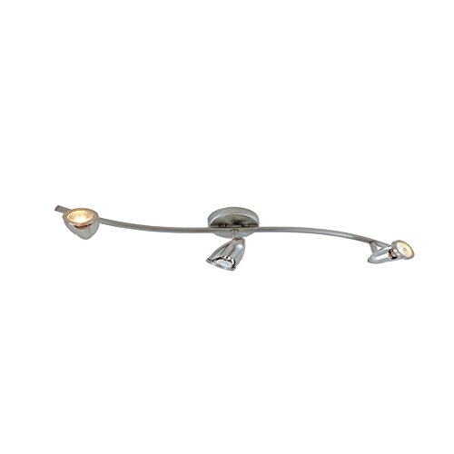 Top Rated Trans Globe Imports W-465 BN Contemporary Modern Three Light Track Light from Stingray Collection in Pewter, Nickel, Silver Finish, 6.00 inches