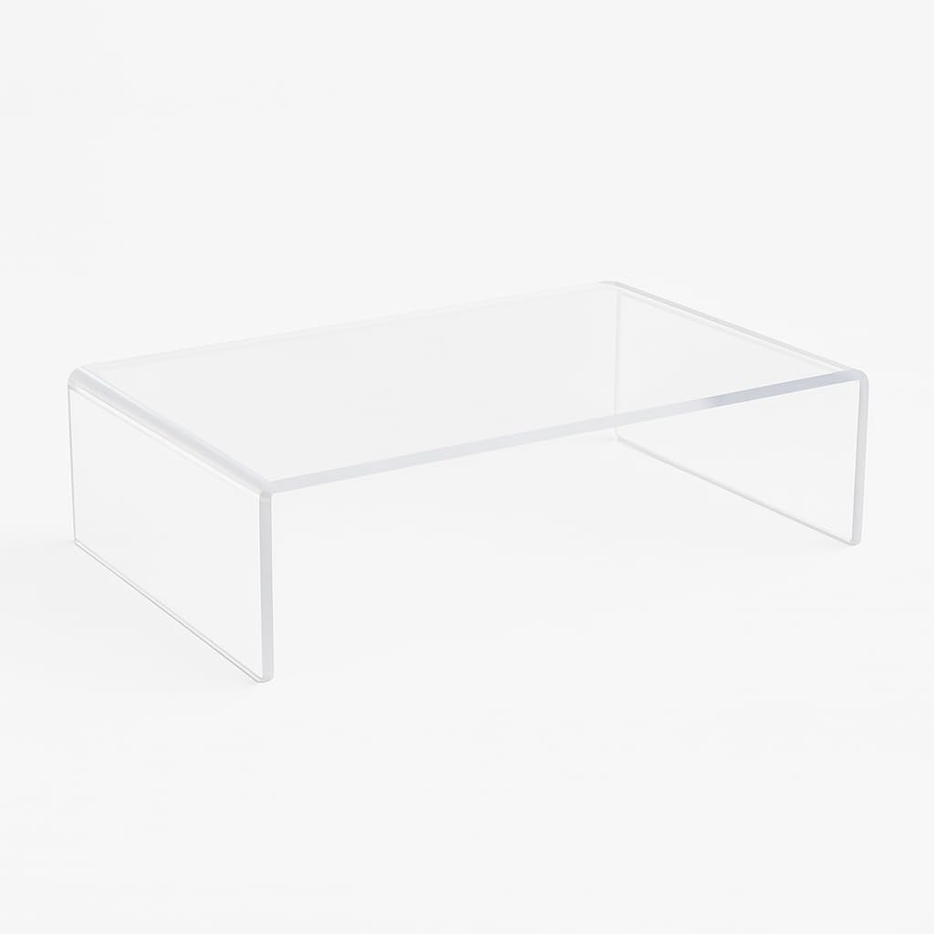 EH Design Monitorerhöhung aus Acryl, Schreibtisch, Transparent, Laptop, Monitor Ständer,Monitor Erhöhung, Computer, Drucker, TV (10cm / 52.5cm / 30cm)