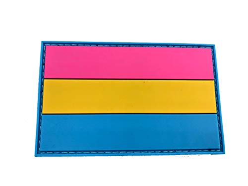 Pan Pansexual LGBTQ Pride Flagge PVC Patch Klett Emblem Abzeichen