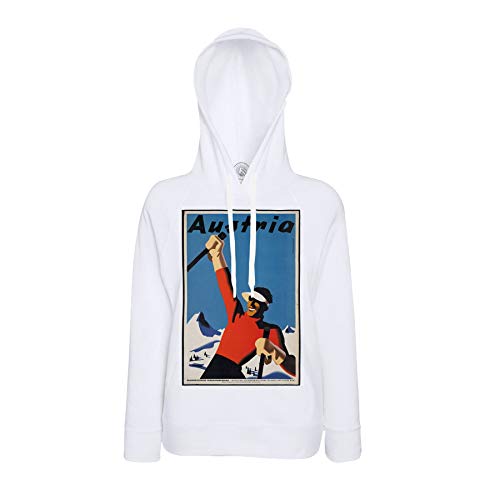 Sweat à capuche Autriche ski affiche vintage le cadeau idéal pour skieurs
