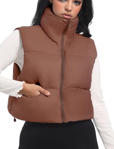 Chaleco acolchado para mujer Buauty de invierno 2025 ligero con cuello alto