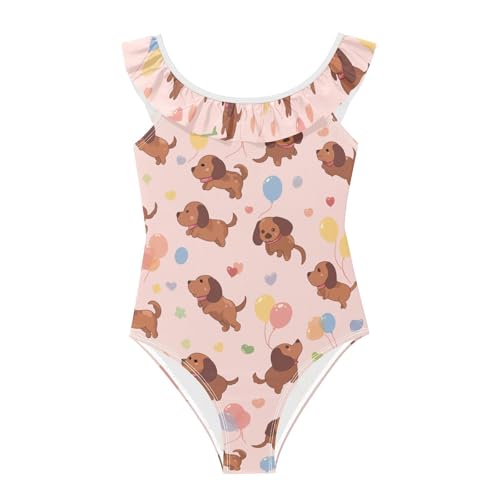 Traje de baño para niñas de 3 a 6 años SyXIOP con estampado de globos