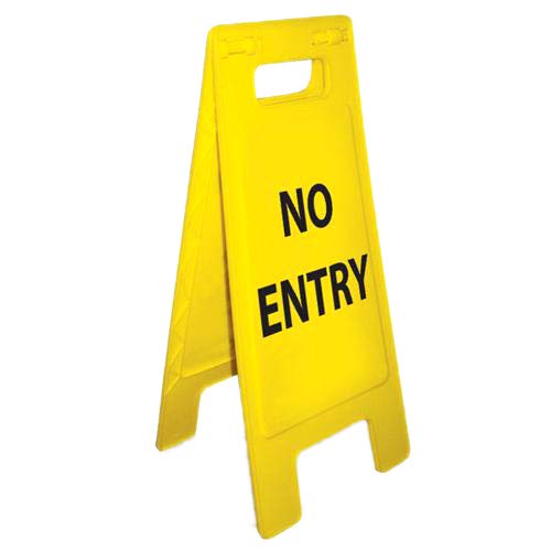 National Marker HDFS201 "Caution Wet Floor" Floor Sign, Heavy Duty, English/Spanish, 24.63" x 10.75"