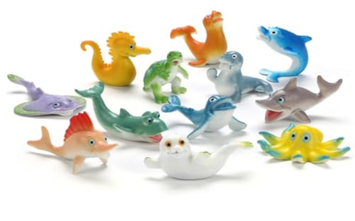 Image of Small Kids Sea & Wild Animal Toys Sets for Fun, Educational, Spark Imagination and Learning (Multi Choice Sets) (Ocean Animals) 12pcs