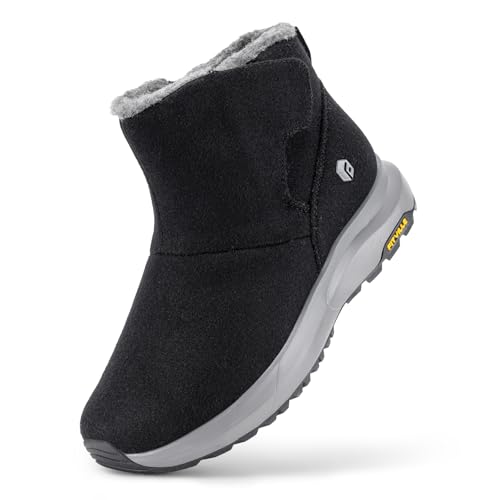 FitVille Mens Extra Wide Winter Boots Thick Fur Lined Boots Lightweight Winter Wide Width Outdoor...