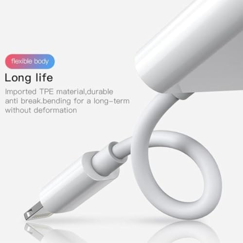 Coverzone Lightning to Lightning Şarj ve Kulaklık Adaptörü Çift Girişli – Aynı Anda Şarj ve Müzik Dinleme – Arama Destekli Ses Dönüştürücü iPhone X 11 12 13 14 Uyumlu iOS 13 ve Üzeri Uyumlu | MH033