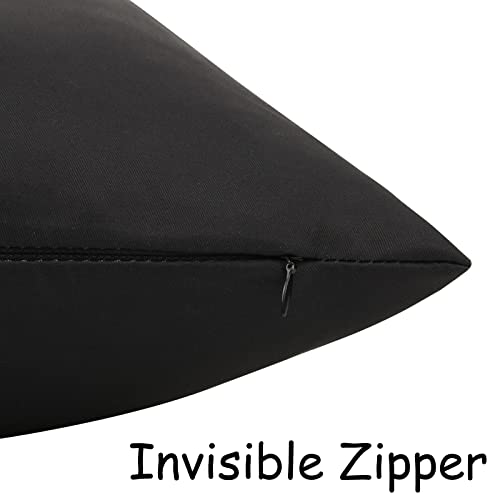 Merrycolor Set Of 2 Black And White Outdoor Waterproof Pillow Covers 18X18 Relax Throw Pillow Covers Decorative Outdoor Pillows For Patio Furniture #TOP4