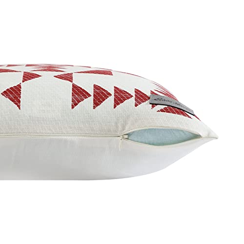 Image of Eddie Bauer - Throw Pillow Cover Set, Cotton Home Decor, All Season Bedding (Arrowhead Red, 2 Piece)