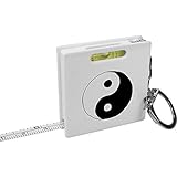 Azeeda 'Yin & Yang Symbol' Schlüsselring-Maßband/Wasserwaage (KM00021189)