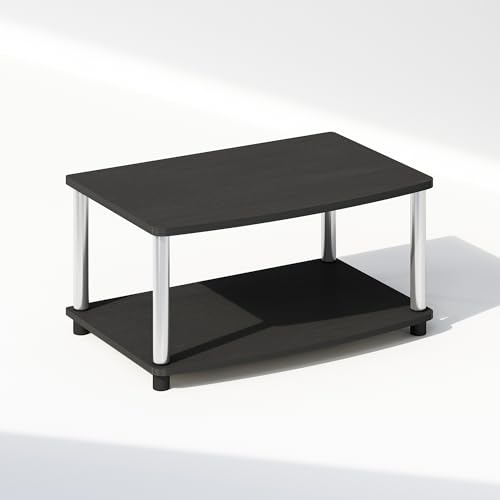 Image of Furinno Turn-N-Tube 2-Tier Printer Table with Storage, Under Desk Printer Stand, Toolless Assembly, for CPU, Work Supplies, Home Office, Americano