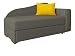 Produktbild Ecksofa Blur mit Schlaffunktion, Polstersofa mit Bettkasten, Bettsofa für Kinderzimmer/Jugendzimmer, Schlafsofa Sofagarnitur, Funktionsofa (Mikrofaza 0027 + Mikrofaza 0021, Seite: Links)