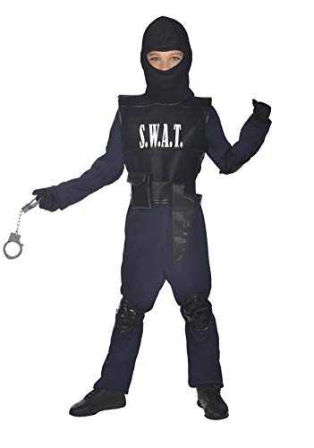 amscan Costume d'agent SWAT pour enfant, Noir, 6-8 ans