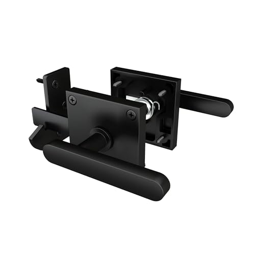 Sdstone Loquet de portail double face, loquet de porte battante robuste pour clôture en bois, matériel de portail pour portail en bois extérieur, portail de...