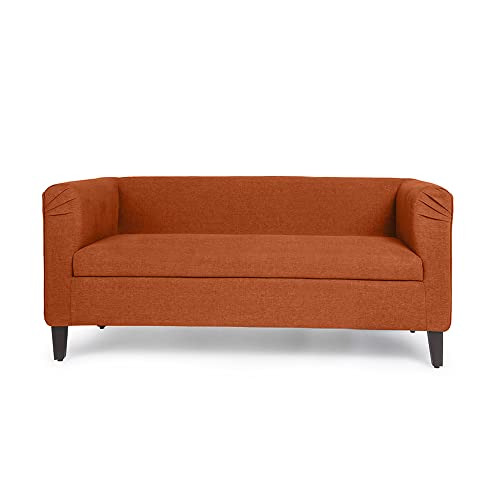 Image of Wakefit Sofa Set | 3 Year Warranty | Sofa 2 Seater, 2 Seater Sofa for Living Room, Wooden Sofa Set, Couch Sofa for Living Room - Miami(Tahoe : Terracotta)