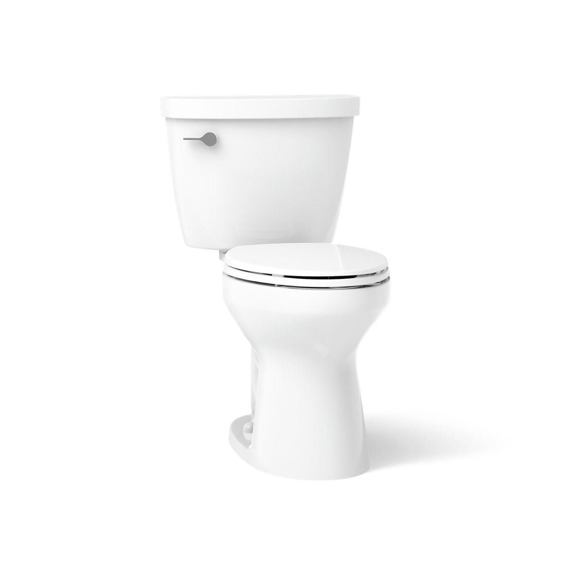 Photo 1 of ***MISSING TANK LID *** KOHLER Toilet, Elongated, Cimarron, ContinuousClean Technology, Revolution 360 Flushing, 1.28 gpf, White,Seat NOT included, K-31624-0