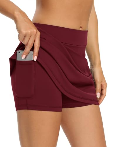 Image of LouKeith Tennis Skirts for Women Golf Athletic Activewear Skorts Mini Summer Workout Running Shorts with Pockets