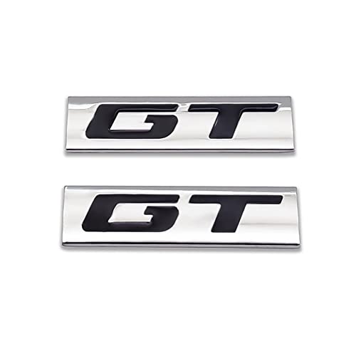 Insignias GT Grand Tourer de metal cromado con acabado 3D de lujo para coche