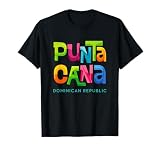 Punta Cana, República Dominicana, Diseño Tropical Retro Camiseta