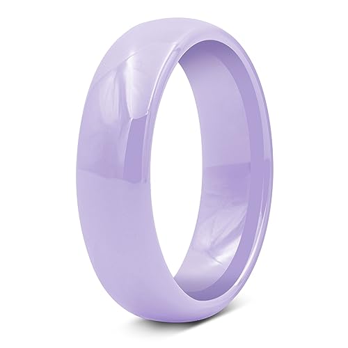 Truly Alpha Ceramic Rings - Classic Wedding Rings for Women and Men | 2mm, 3mm, 4mm, 6mm, 8mm Wedding Bands for Her & Him | Ceramic Ring Band | Mens Wedding Band | Mens Rings | Women's Wedding Bands, 6, Ceramic, No Gemstone